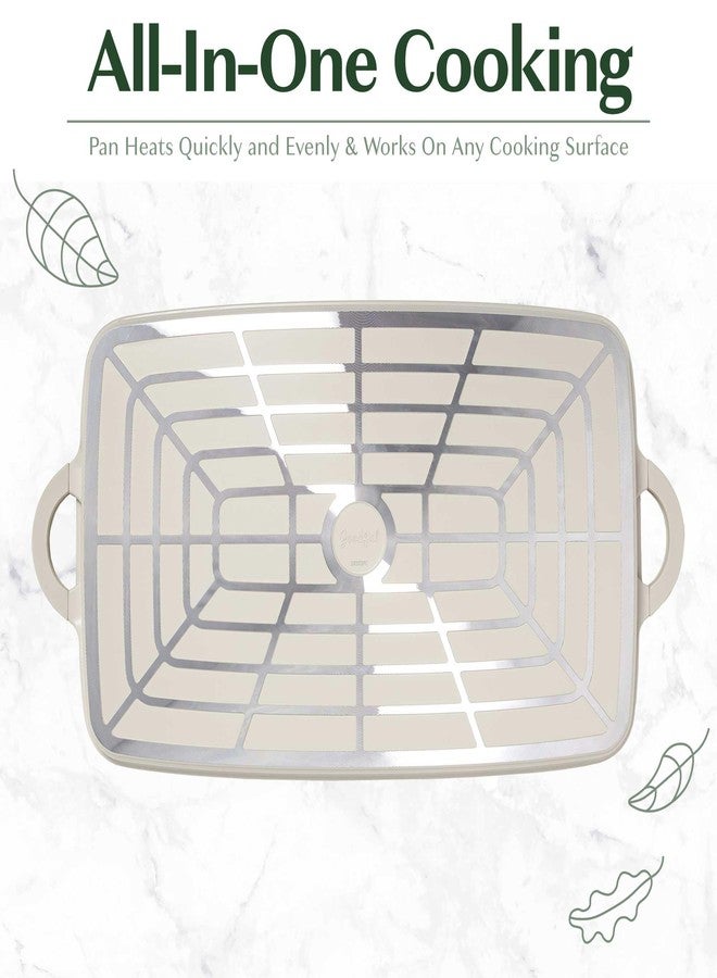 Goodful All-in-One Cast Alumunium Griddle, Linen - Image 5