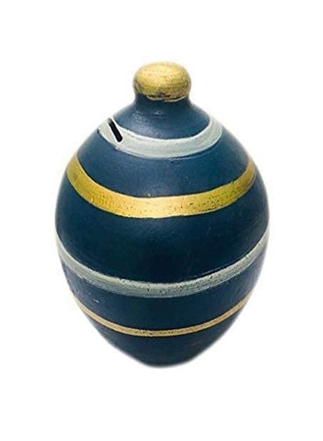 Craft Park Terracotta Clay Gullak, Money Bank/Piggy Bank Clour - Blue - Image 4