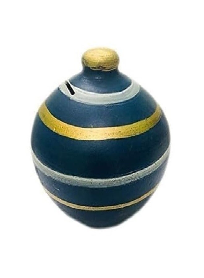 Craft Park Terracotta Clay Gullak, Money Bank/Piggy Bank Clour - Blue - Image 1