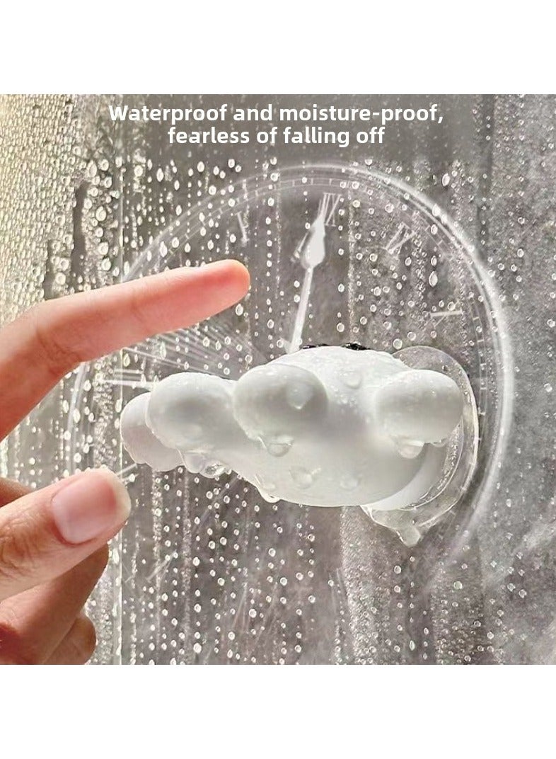 جلوسكي حامل فرشاة الأسنان كف النخيل لطيف بدون أثر خطاف كابل البيانات لفف منشفة الحمام كوب شفط خطاف متعدد الوظائف - Image 3