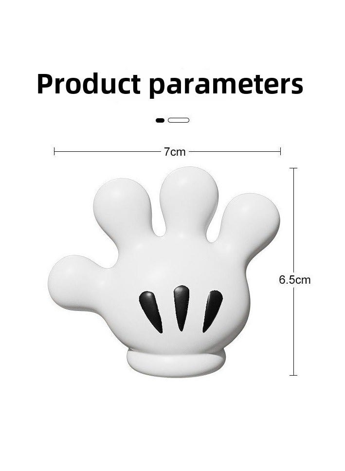 جلوسكي حامل فرشاة الأسنان كف النخيل لطيف بدون أثر خطاف كابل البيانات لفف منشفة الحمام كوب شفط خطاف متعدد الوظائف - Image 4