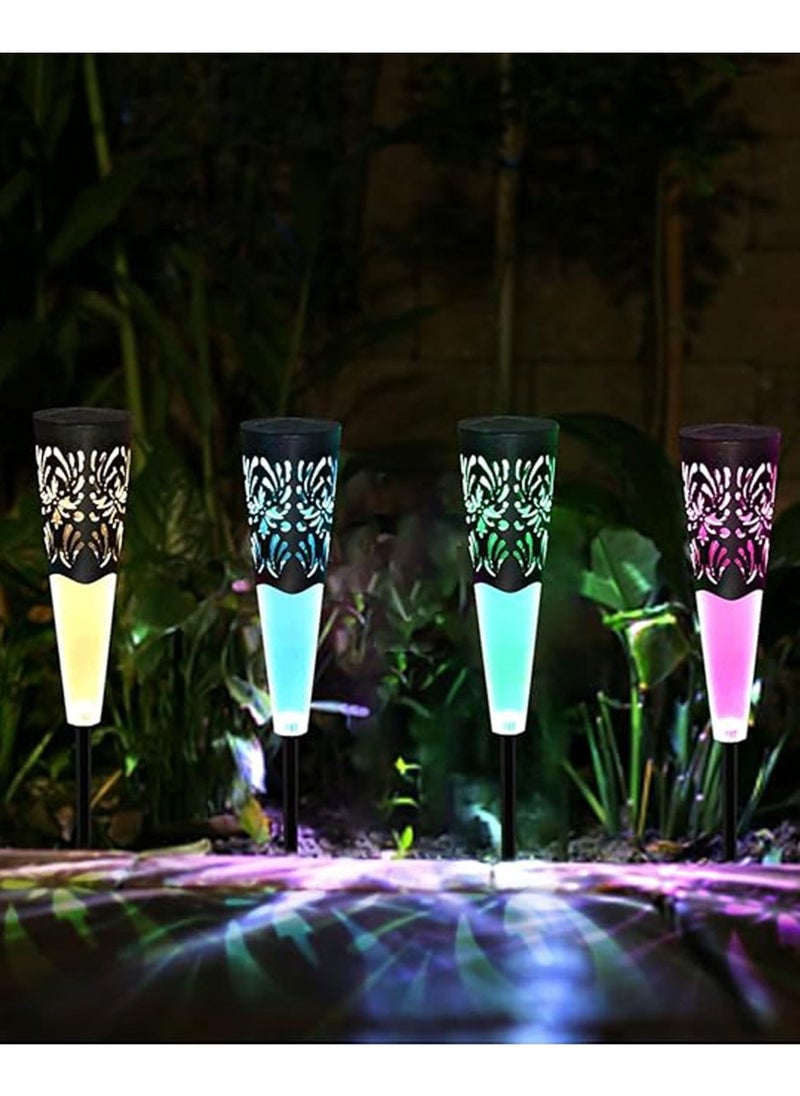Generic Set of 4 Solar Decorative Garden Lights – Outdoor Night Lights with Soil Stakes  - Image 1