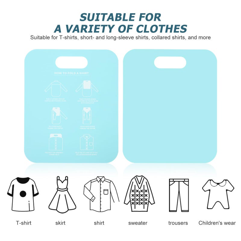 Cabilock Folding Board for Clothes 12X10 Inch Garment Folder Board Easy Shirt Folder for Stacking Organizing T-Shirts Laundry Tool for Adults Kids - Image 5