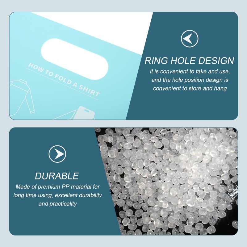 Cabilock Folding Board for Clothes 12X10 Inch Garment Folder Board Easy Shirt Folder for Stacking Organizing T-Shirts Laundry Tool for Adults Kids - Image 4