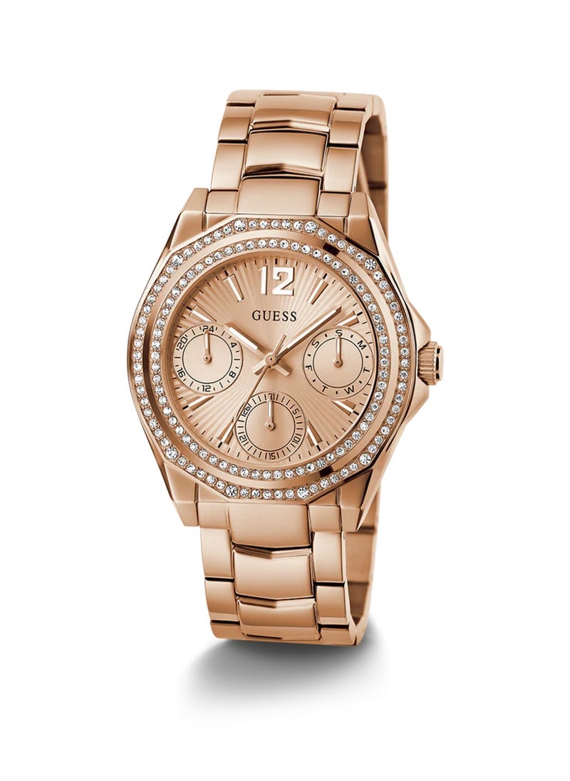 GUESS Ladies Rose Gold Tone Multi-Function Watch GW0685L3 - 36mm  - Image 5