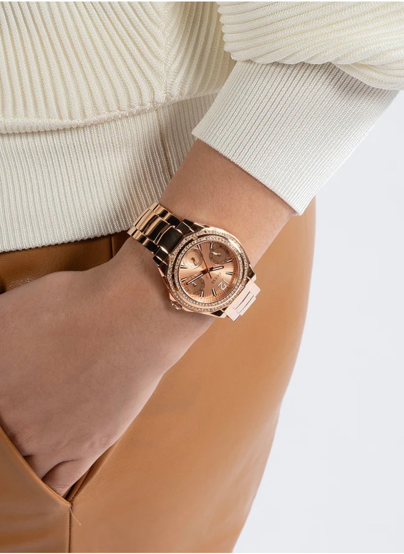 GUESS - Ladies Rose Gold Tone Multi-Function Watch GW0685L3 - 36mm - Image 1