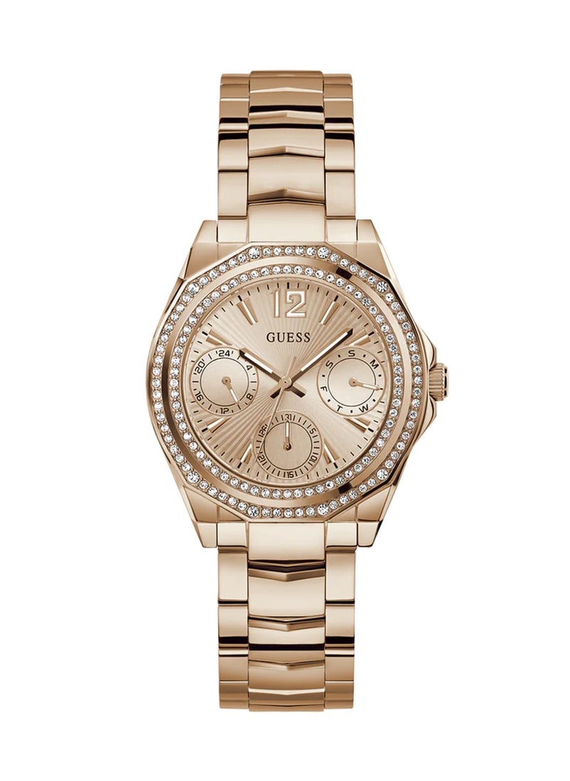 GUESS Ladies Rose Gold Tone Multi-Function Watch GW0685L3 - 36mm  - Image 1
