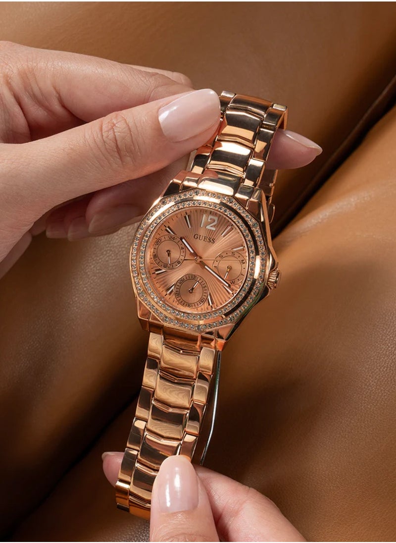 GUESS - Ladies Rose Gold Tone Multi-Function Watch GW0685L3 - 36mm - Image 1