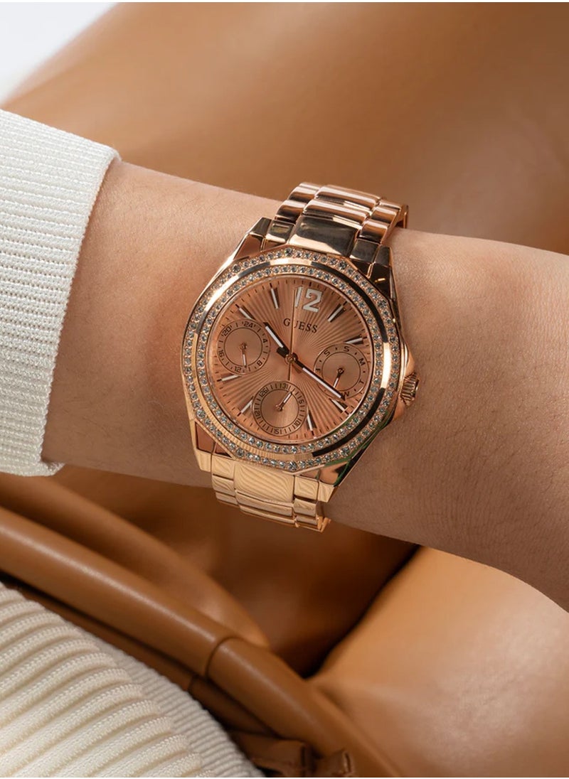 GUESS - Ladies Rose Gold Tone Multi-Function Watch GW0685L3 - 36mm - Image 1