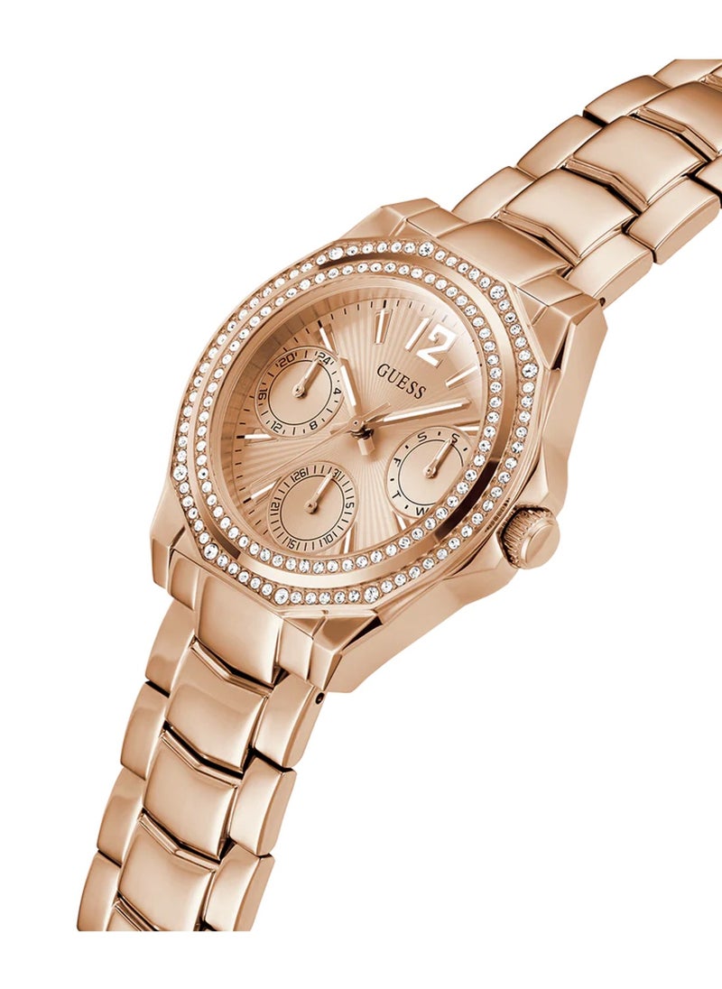 GUESS Ladies Rose Gold Tone Multi-Function Watch GW0685L3 - 36mm  - Image 2