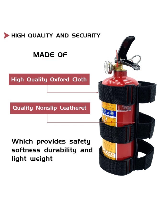 Car Roll Bar Fire Extinguisher Mount Holder Replacement For Jeep Wrangler Cj Yj Tj Lj Jk Jku Jl Jlu Polaris Ranger Rzr General Rs1 Can Am Maverick X3 And More Adjustable Extinguisher Mount Strap  - Image 2