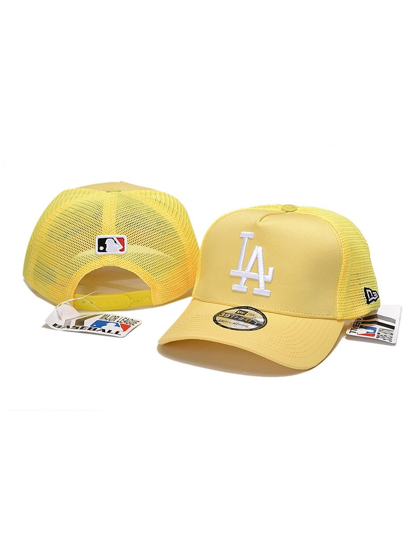 New Era LA Dodgers Yellow Trucker Cap