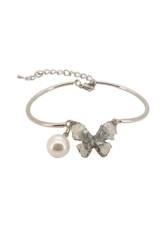 Goolsky Butterfly Pearl Bracelet – Elegant & Feminine Jewelry for Women and Girls  - Image 2