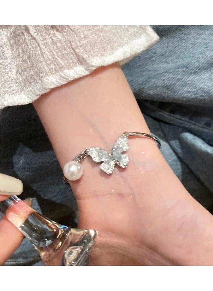 Goolsky Butterfly Pearl Bracelet – Elegant & Feminine Jewelry for Women and Girls  - Image 3