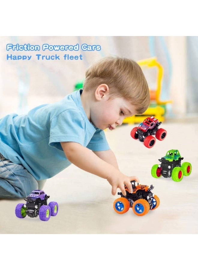 ألعاب شاحنات الوحش، سيارات سباق الدفع والانطلاق، مركبات لعب تعمل بالاحتكاك للأطفال - Image 4
