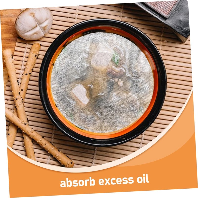 Salt mist resistant 30Pcs Kitchen Oil Absorbing Paper Grease Removal Sheets for Soup Hot Pot Oil Absorbing Film for Cooking Minimal Absorption Food Blotting Paper for Oily Foods Classic practical design - Image 3