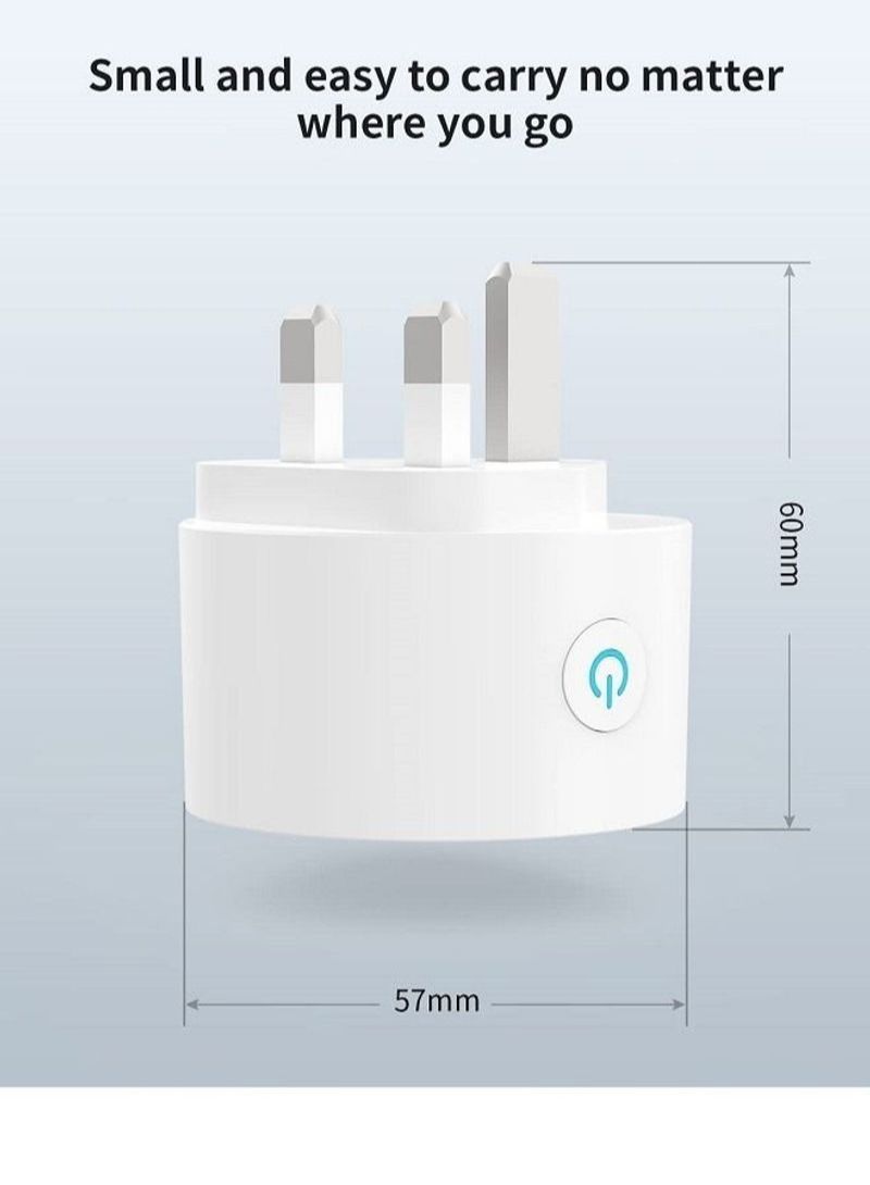 NIBEMINENT 2 Pcs Smart Plug Mini 13A Wifi Outlet White - Image 3