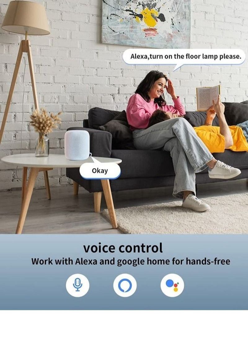 NIBEMINENT 2 Pcs Smart Plug Mini 13A Wifi Outlet White - Image 4