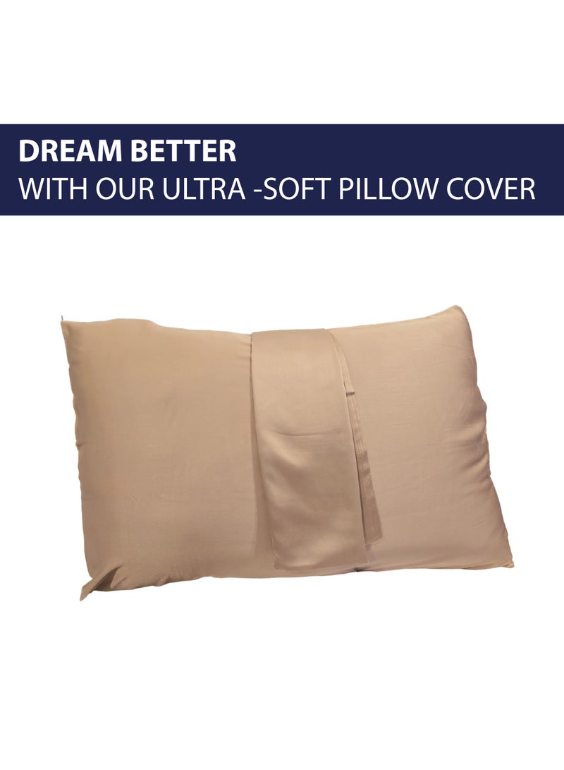 DrSleeep 2 Piece Queen Pillow Cases 100% Viscose Derived from Bamboo Drift Wood (Queen 30x20") - 2 Pieces - Image 1