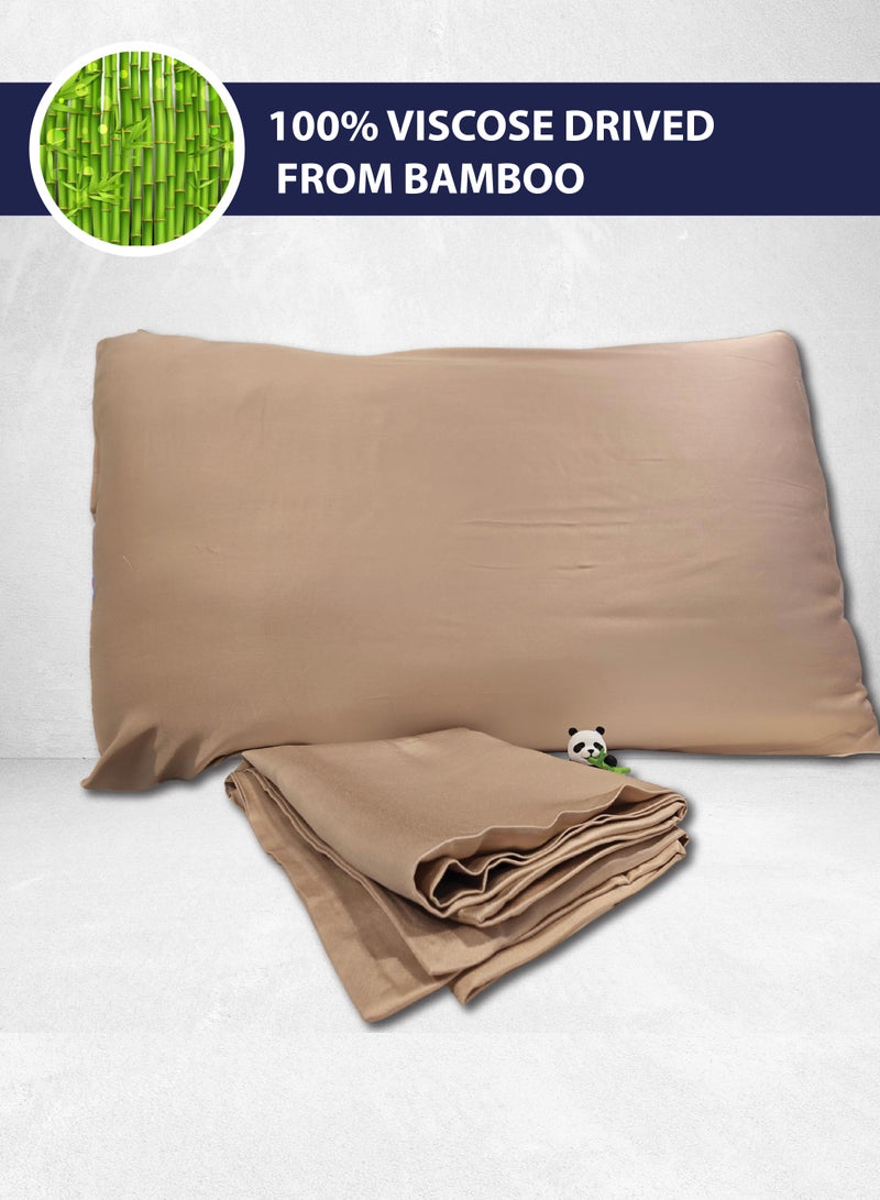 DrSleeep 2 Piece Queen Pillow Cases 100% Viscose Derived from Bamboo Drift Wood (Queen 30x20") - 2 Pieces - Image 2