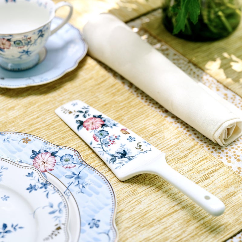 Vigneto | Spring Meadows Snack Set (1 Serving Plate, 6 Quarter Plates, 1 Server) | Finest Premium Porcelain | Luxury Floral Tableware - Image 5