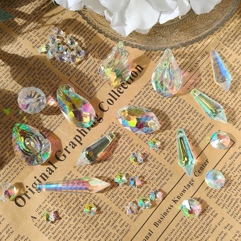 Worgree DIY Suncatcher Kit 460pcs Sun Catchers Making Supplies Art and Crafts for Adults Hanging Prism Sun Catcher with Crystals Ball Indoor Window Home Wedding Garden Festival Decor Gifts - Image 3