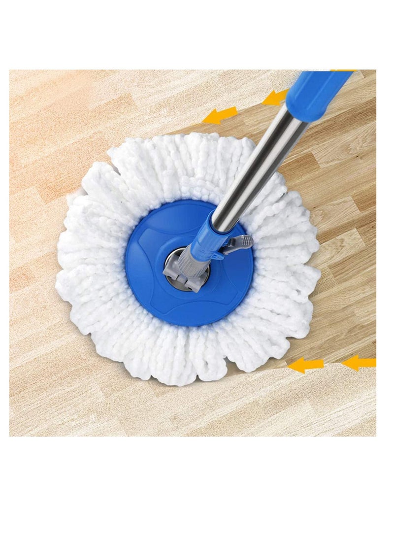 Y&D - 3 PCS Microfiber Replacement Mop Head, Spin Refill Heads Universal for 360 Magic Mopping, Round Shape Standard Size (White) - Image 1