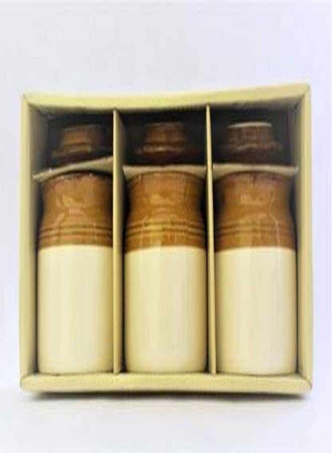 Jetwals Ceramic Handmade Pickle Jar Set with Lid CERAMIC CONTAINER (JARS 300ML PACK OF 3) - Image 2