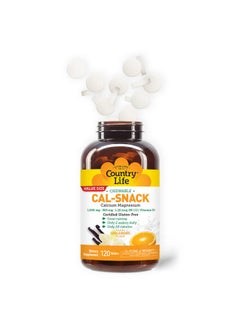 Country Life Calsnack Chewable Calcium Magnesium With Vitamin D 1000Mg/500Mg/50 Iu Dairyfree Vanilla Orange Flavor 120 Wafers Certified Gluten Free Certified Vegan  - Image 4
