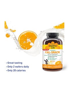 Country Life Calsnack Chewable Calcium Magnesium With Vitamin D 1000Mg/500Mg/50 Iu Dairyfree Vanilla Orange Flavor 120 Wafers Certified Gluten Free Certified Vegan  - Image 5