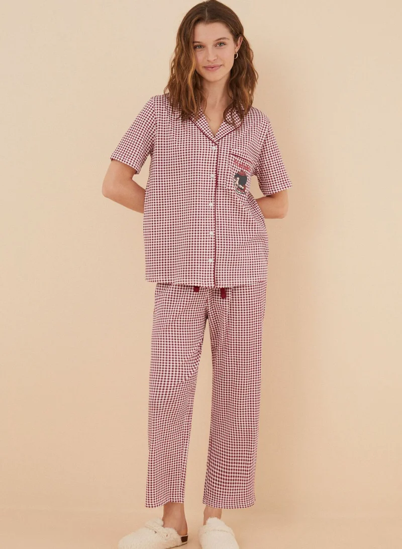 women'secret Pocket Detail Pyjama Shirt And Pants