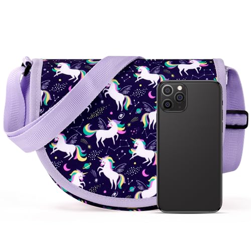 Choco Mocha Girls Purse age 4-6 6-8 8-10, Kids Purses for Girls Unicorn Crossbody Purse for Girl with Should Strap Girl Pocketbook for Kid, Purple - Image 4