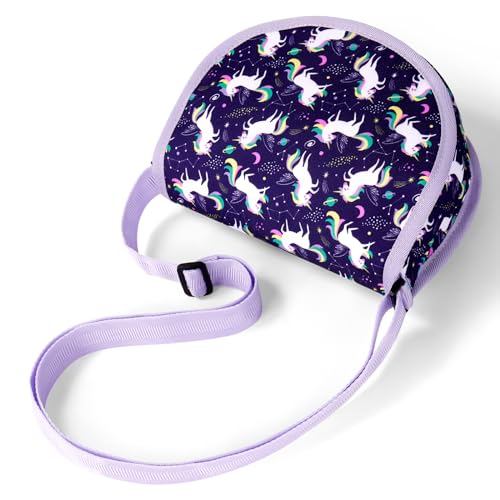 Choco Mocha Girls Purse age 4-6 6-8 8-10, Kids Purses for Girls Unicorn Crossbody Purse for Girl with Should Strap Girl Pocketbook for Kid, Purple - Image 5