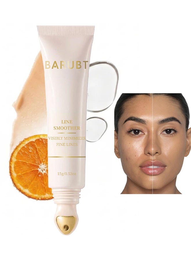 BARUBT Line Smoother Targeted Fine Line Blurring Primer, Visibly Minimizes Fine Lines, Wrinkles & Pores, Line Eraser Precision Primer, Subtly Tinted, With Vitamin C & Niacinamide For Mature Skin - Image 1