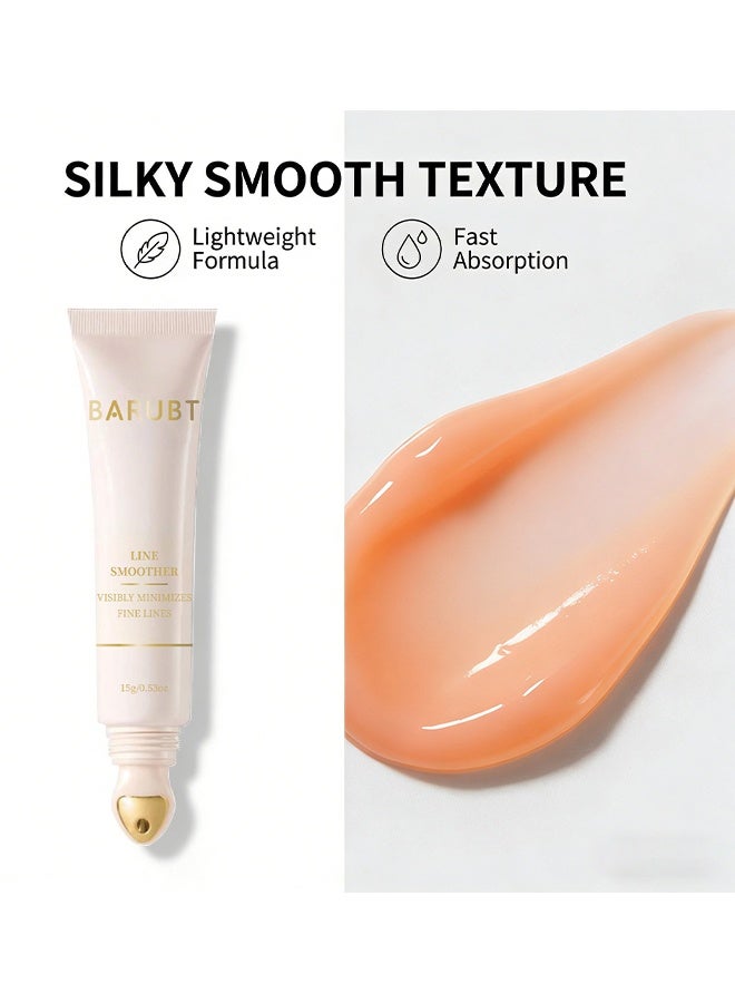 BARUBT Line Smoother Targeted Fine Line Blurring Primer, Visibly Minimizes Fine Lines, Wrinkles & Pores, Line Eraser Precision Primer, Subtly Tinted, With Vitamin C & Niacinamide For Mature Skin - Image 5