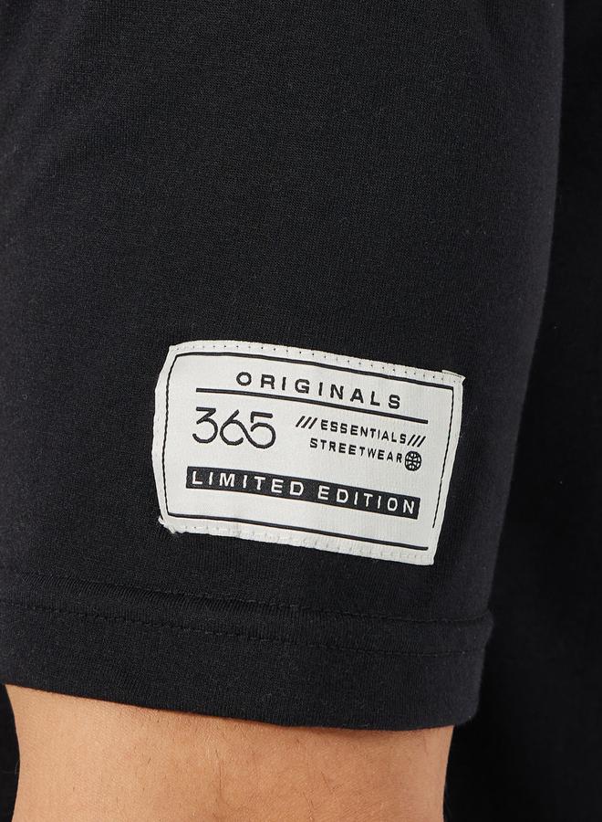 Styli Reindeer Graphic Oversized T-Shirt with Sleeve Badge - Image 4