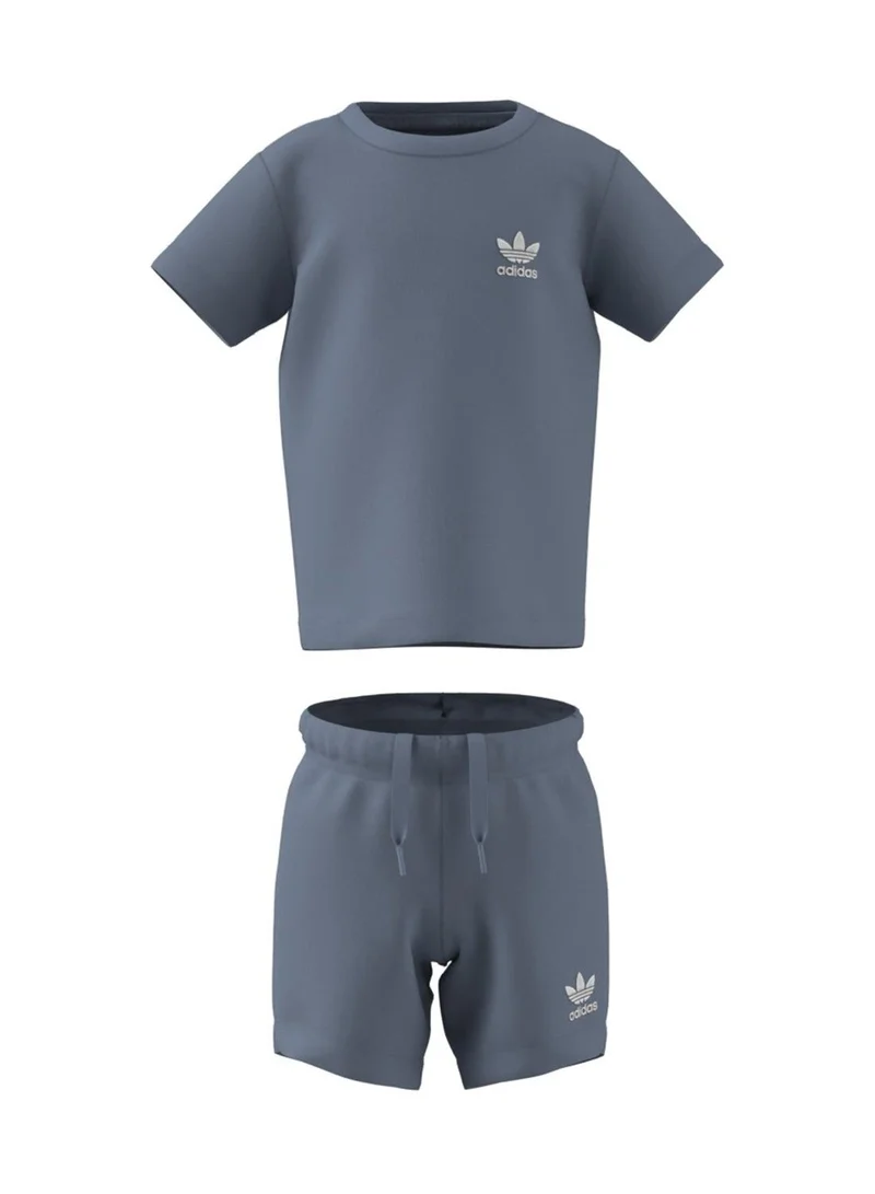 اديداس اوريجينالز adidas Short Tee Set Blue Originals Suits