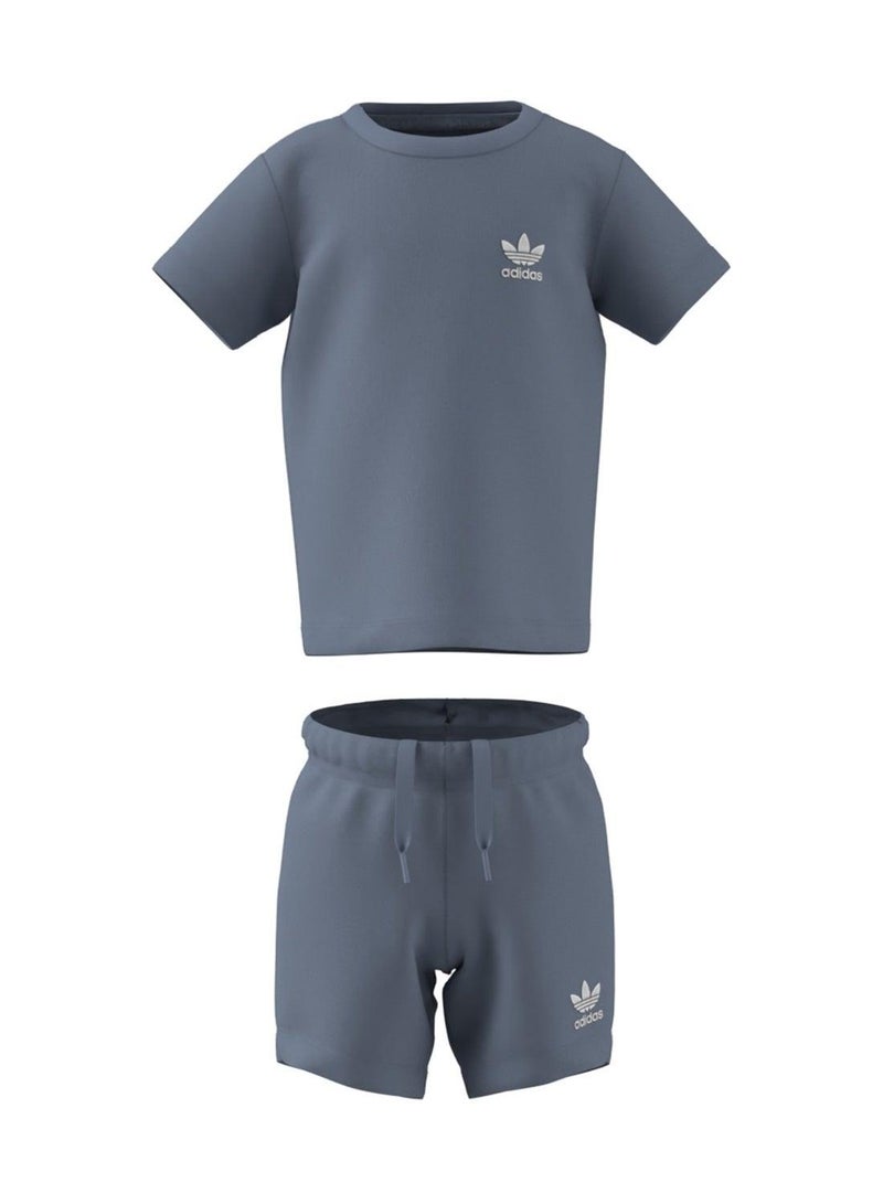 adidas Originals طقم تي شيرت قصير أزرق من أديداس للأصليين - Image 1
