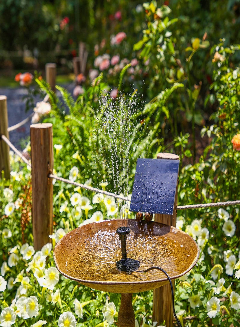 KASTWAVE Solar Water Pump Kit Solar Fountain Pump for Bird Bath with 6 Nozzles Solar Floating Water Fountain Pump for Bird Bath Fish Tank Pond Garden Outdoor Solar Water Fountain with Panel - Image 2