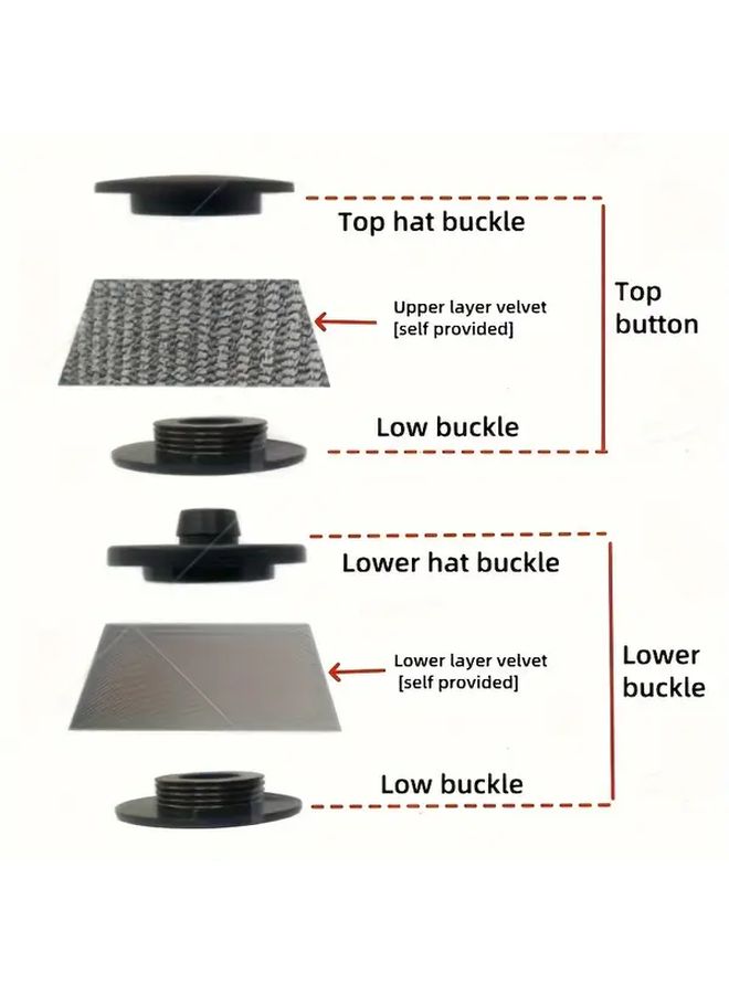 8 Pieces Car Floor Mats 2 Sets Black Double Layer Non Slip Design Easy Install - Image 4