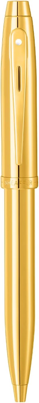 SHEAFFER قلم حبر جاف شيفر 100 9372 بلمسة نهائية لامعة من PVD باللون الذهبي مع تفاصيل من PVD باللون الذهبي - Image 5