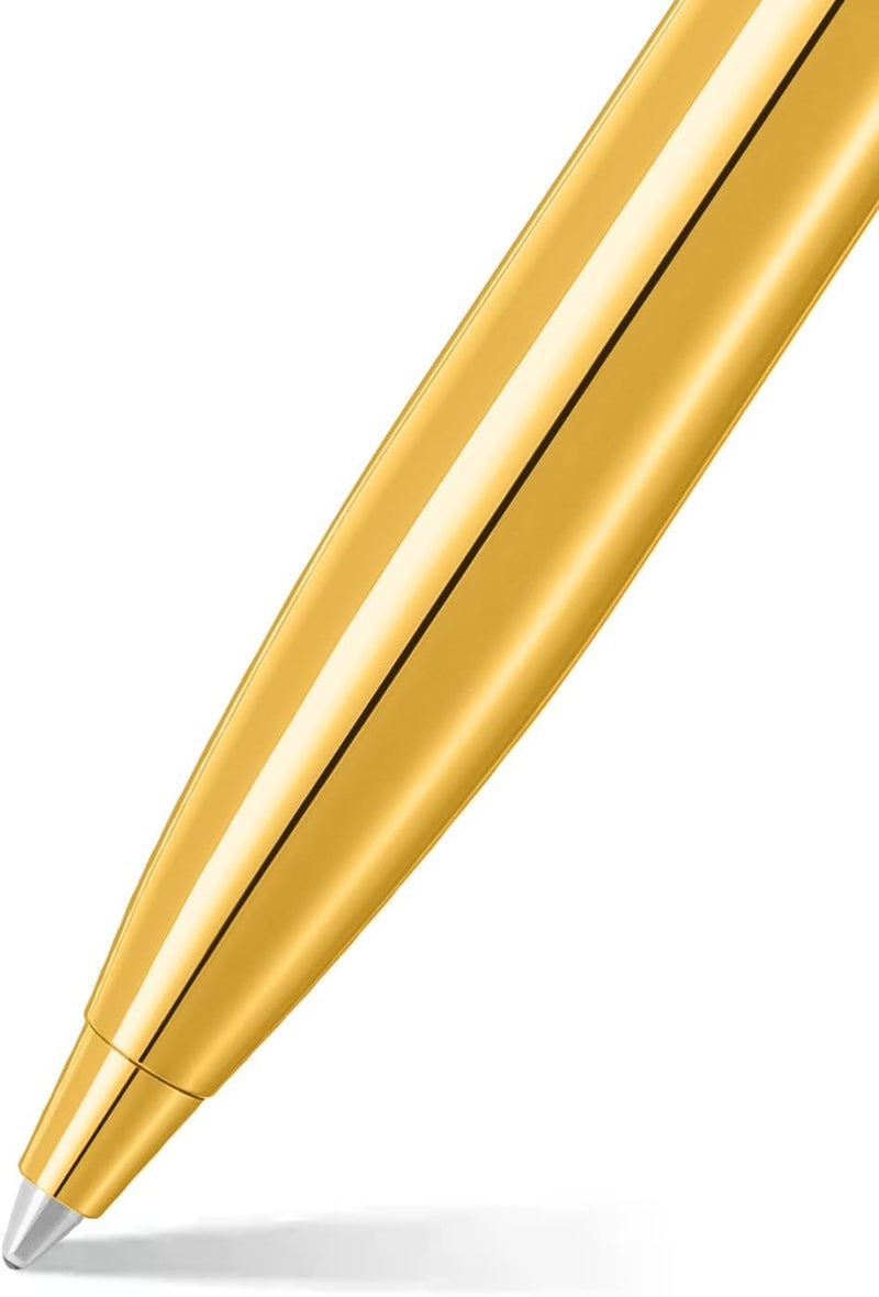 SHEAFFER قلم حبر جاف شيفر 100 9372 بلمسة نهائية لامعة من PVD باللون الذهبي مع تفاصيل من PVD باللون الذهبي - Image 2