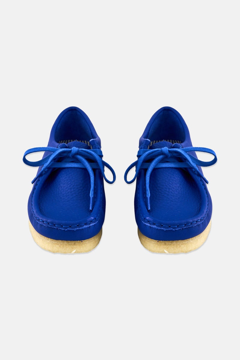 clarks Women Standard Wallabee Lace Up Shoes, Blue  - Image 3