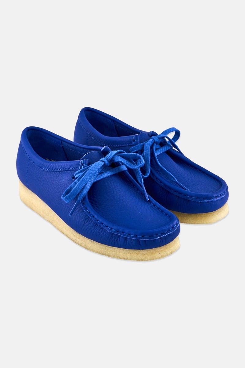 clarks Women Standard Wallabee Lace Up Shoes, Blue  - Image 1