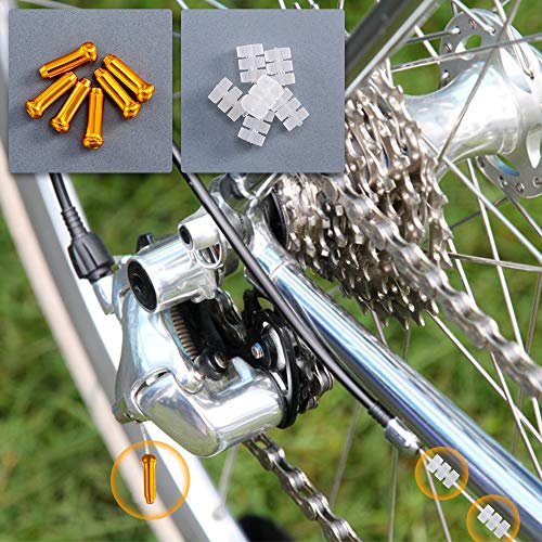HZJD Bike Cable End Caps, Cable End Crimps, Cable Caps for Bike Shift Alloy, Bicycle Brake Cables End Caps(48PCS), O-Ring Brake Cable Rubber Donuts(6PCS) - Image 3