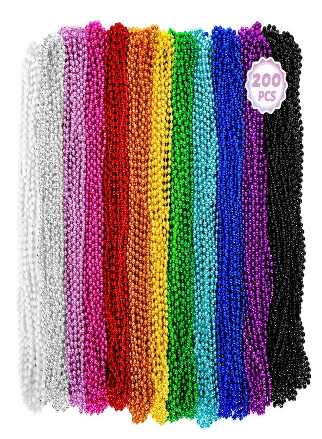 Huskein 200PCS Mardi Gras Party Supplies, 12 Colors Plastic Colorful Party Favors for Christmas Decor - Image 1