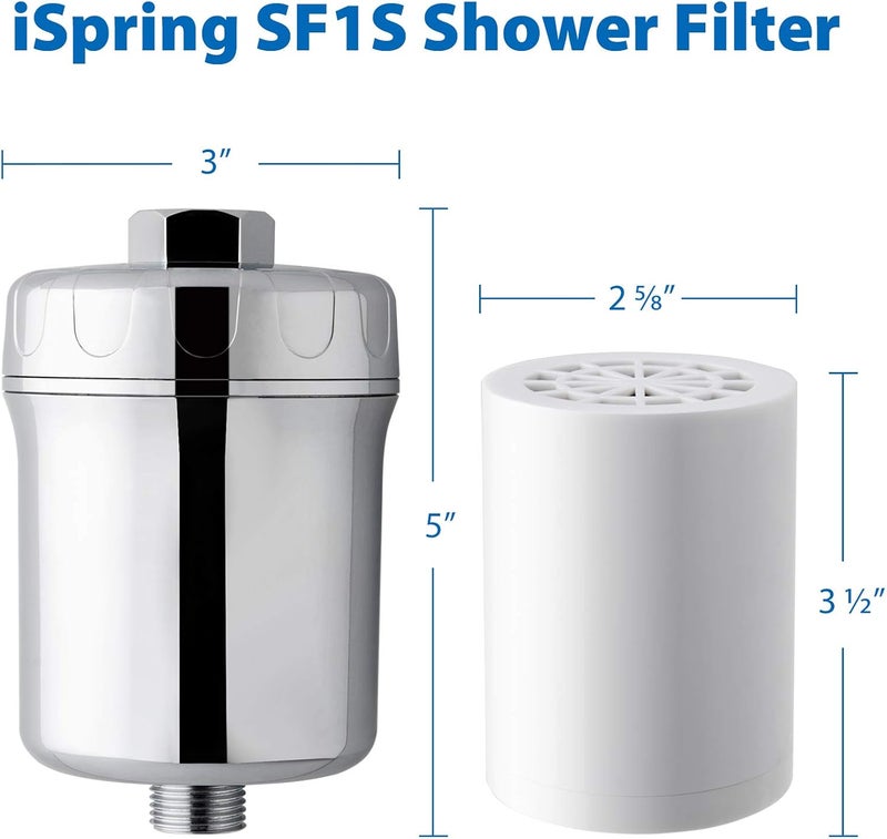 iSpring 33Stage High Output Shower Filter Universal Shower Head Filter for Hard Water 99 Removal of Heavy Metals Chlorine Sediment Chrome SF1S - Image 4