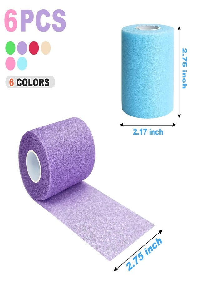 دي شريط رياضي DE مُسبق اللف، 6 لفات من أربطة الرأس مُسبقة اللف للشعر وكرة القدم، ضمادة رياضية إسفنجية قابلة للفك للكاحلين والمعصمين واليدين والركبتين والمرفقين 2.75 بوصة × 12 ياردة، لون - Image 3
