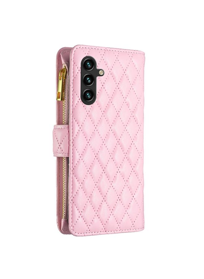 S-TOP Case For Samsung Galaxy A56 5G Diamond Lattice Zipper Wallet Leather Flip Phone Case - Image 4