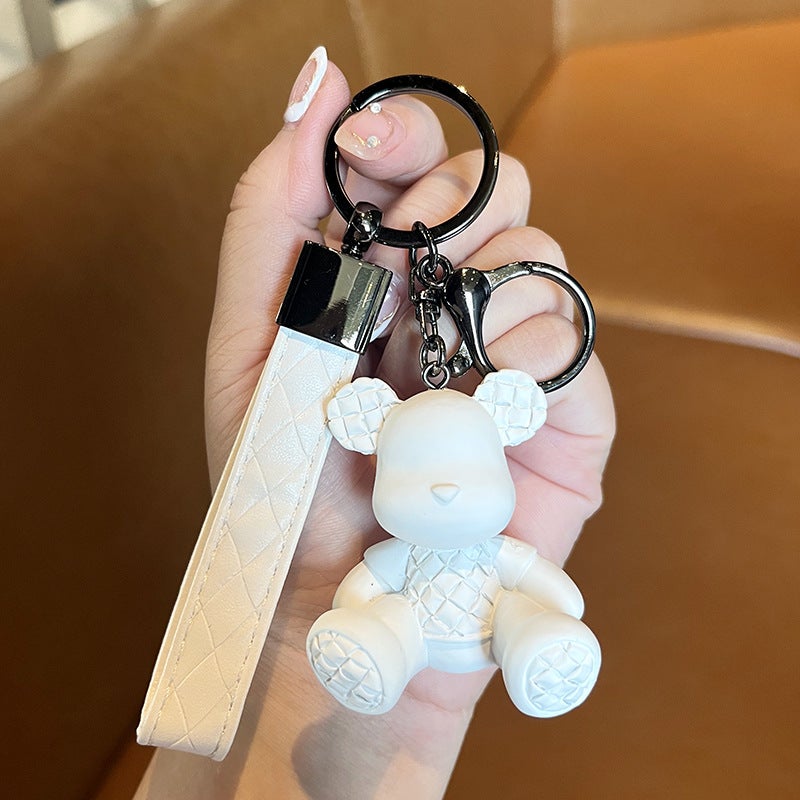 Bamboo Bear Keychain High-End Fashion Men'S Personalized Car Key Chain Doll Exquisite Bag Ornaments Female Key Ring - Image 1